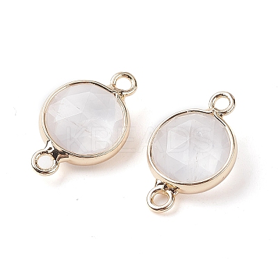 Natural Quartz Crystal Connector Charms G-C102-09C-G-1