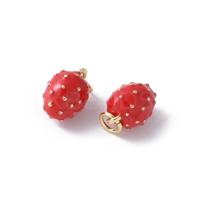 Brass Enamel Charms KK-D336-06G-07-1