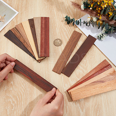 15Pcs 15 Colors Wood Blank Bookmarks for DIY Engraved Craft WOOD-ME0001-05-1