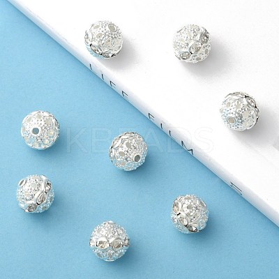 Brass Rhinestone Beads RB-H041-20-1