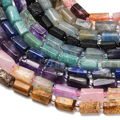 Natural Mixed Gemstone Beads Strands G-F836-B02-01-1