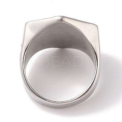 Viking 304 Stainless Steel Vegvisir Wide Finger Rings for Mens RJEW-U005-21A-01-1
