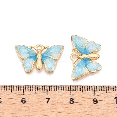 Rack Plating Alloy Enamel Pendants ENAM-N056-363KCG-04-1