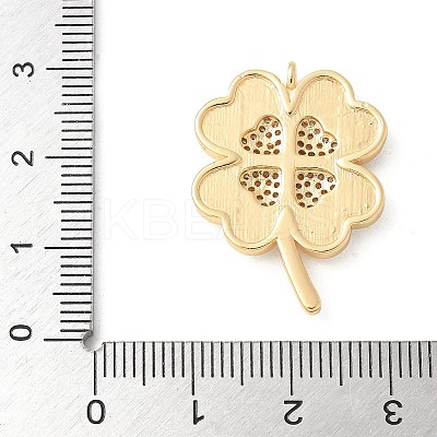 Brass Micro Pave Cubic Zirconia Pendants KK-U053-25G-02-1