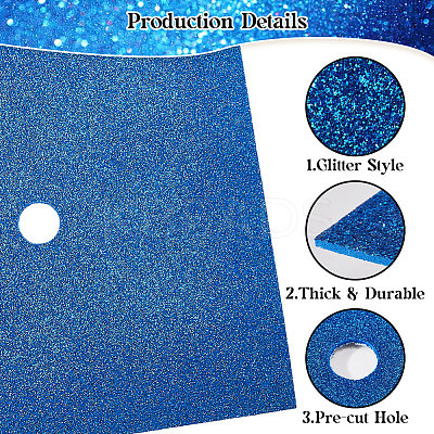Square EVA Glitter Graduation Cap Topper Stickers DIY-WH20053-05F-1