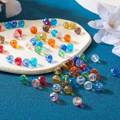200Pcs 10 Color Electroplate Glass Bead Strands EGLA-KS0001-02-1