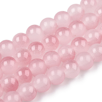 Baking Paint Imitation Jade Glass Round Bead Strands X1-DGLA-N003-10mm-03-1