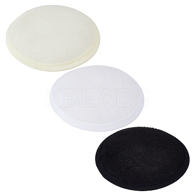 3Pcs 3 ColorsPolyester Round Fascinator Hat Base for Millinery AJEW-FG0002-77-1
