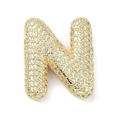 Rack Plating Brass Micro Pave Cubic Zirconia Pendants KK-Q790-01N-G-1