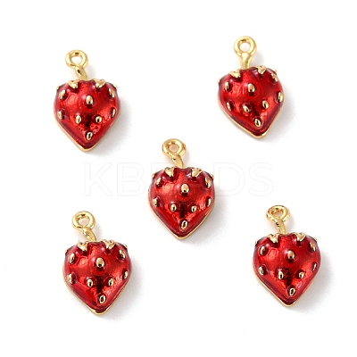 Brass Enamel Pendants X-KK-P207-018G-RS-1
