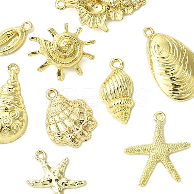 9Pcs 9 Styles Ocean Series Alloy Pendants FIND-FS0003-31-1