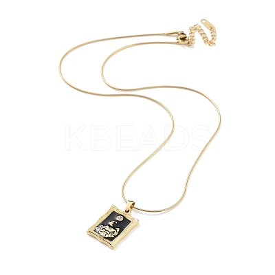 Ion Plating(IP) 304 Stainless Steel Pendant Necklaces NJEW-F318-05G-1
