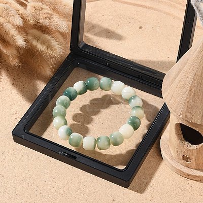Bodhi Wood Column Beaded Stretch Bracelet for Women BJEW-YW0001-04A-1