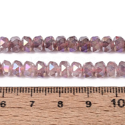 Anti-Tarnish Electroplate Glass Imitation Jade Beads Strands EGLA-T029-6mm-13E-1
