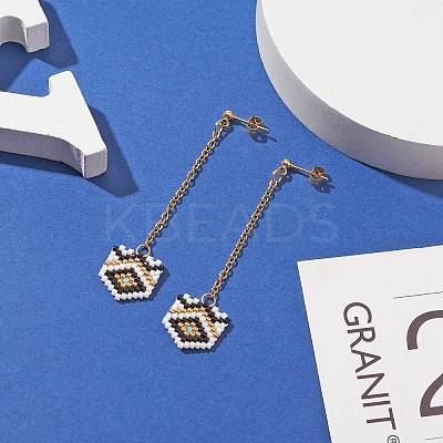 Eye Arrow Stud Earrings for Women EJEW-MZ00100-1