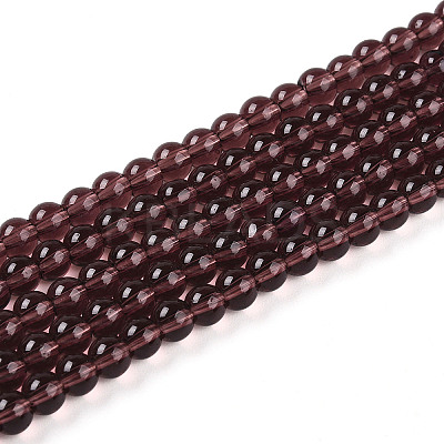 Transparent Glass Beads Strands GLAA-T032-T4mm-19-1