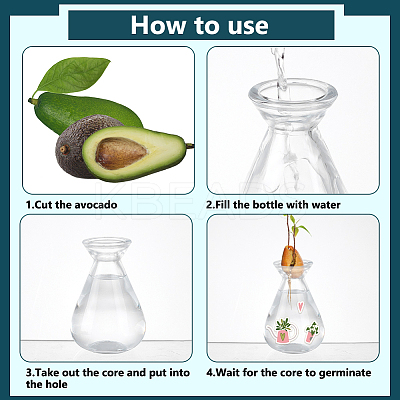 Empty Glass Diffuser Bottle for Aromatherapy LS-AJEW-WH0752-132-1