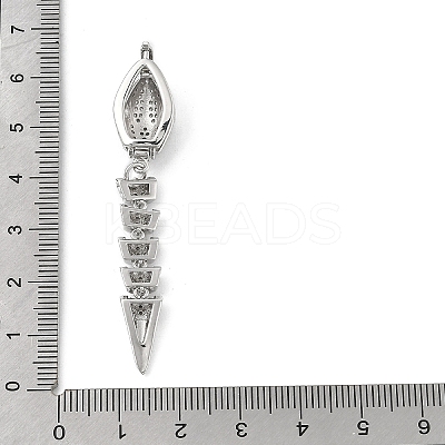 Brass Micro Pave Clear Cubic Zirconia Snap Clasps KK-Z078-37P-1