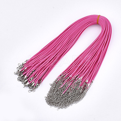 Waxed Cord Necklace Making NCOR-T001-33-1