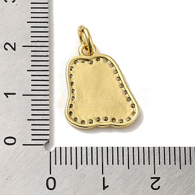 Brass Micro Pave Cubic Zirconia Pendants KK-K354-02G-M-1