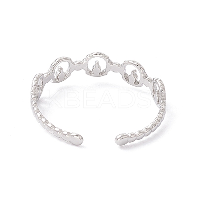Non-Tarnish 304 Stainless Steel Ring Wrap Open Cuff Ring for Women RJEW-H107-01P-1