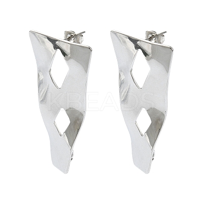 Non-Tarnish 304 Stainless Steel Stud Earring Findings STAS-L024-005P-02-1