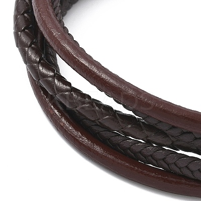 Leather Cord Multi-strand Bracelets BJEW-K141-29B-1