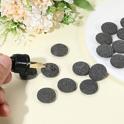 24Pcs Unwaxed Natural Lava Rock Beads G-PA0002-11A-1