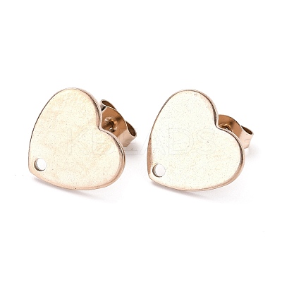Ion Plating(IP) 304 Stainless Steel Stud Earring Findings STAS-I183-07B-07RG-1