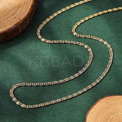 304 Stainless Steel Lumachina Chain Necklaces X-NJEW-F248-17A-G-1