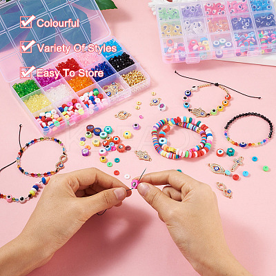 DIY Evil Eye Jewelry Making Finding Kit DIY-TA0003-71-1