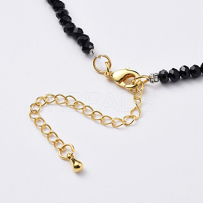 Glass Beads Pendants Necklaces NJEW-JN02562-02-1
