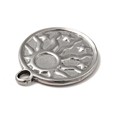 Tarnish Resistant 304 Stainless Steel Pendant Cabochon Settings STAS-G278-01P-1