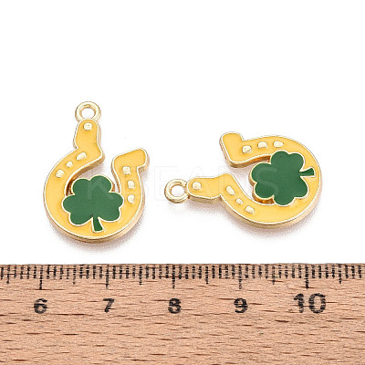 Saint Patrick's Day Alloy Enamel Pendants ENAM-T024-47A-G-1