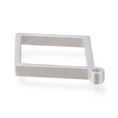 Non-Tarnish 304 Stainless Steel Open Back Bezel Pendants STAS-K208-08P-A-1