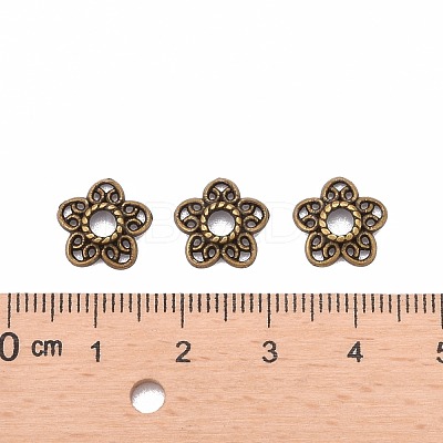 Tibetan Style Alloy Bead Caps K0P34071-1