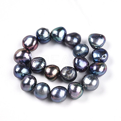 Natural Cultured Freshwater Pearl Beads Strands PEAR-N014-10E-01-1