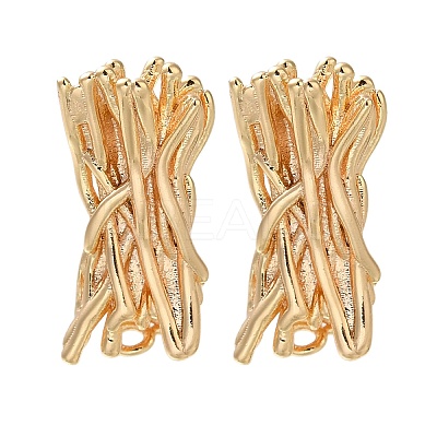 Brass Stud Earring Findings KK-U038-01G-1