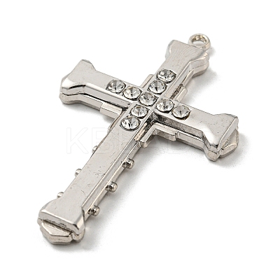 Alloy with Rhinestone Pendants PALLOY-M218-16P-1