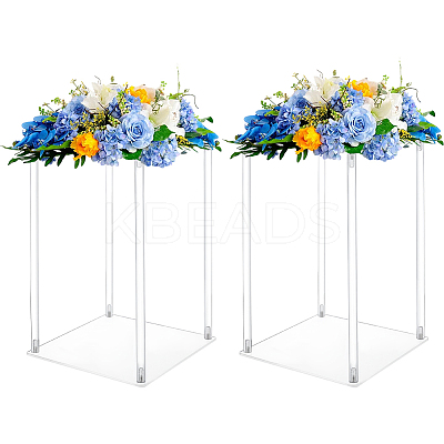 Transparent Acrylic Flower Holders Stands AJEW-WH0794-79-1