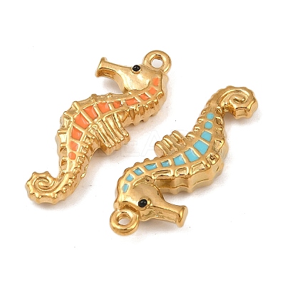 304 Stainless Steel Enamel Pendants STAS-C150-06A-G-1