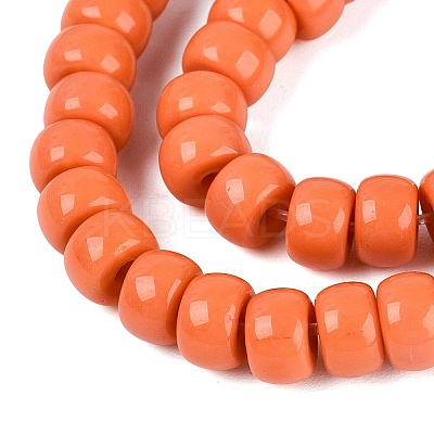 Opaque Glass Beads Strands GLAA-NH0002-B01-C05-1