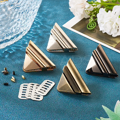 4 Bags 4 Colors Zinc Alloy Twist Bag Lock Purse Catch Clasps PURS-TA0001-03-1