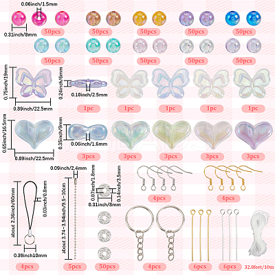DIY Acrylic Beads Mobile Phone Strap Making Kits DIY-SP0003-34-1