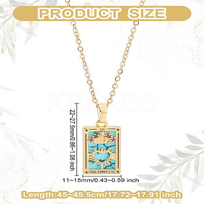 Brass with Cubic Zirconia Pendants Necklaces NJEW-LP0001-45G-G-1