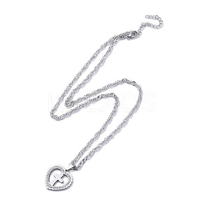 201 Stainless Steel Singapore Chain Necklaces NJEW-C042-11P-1