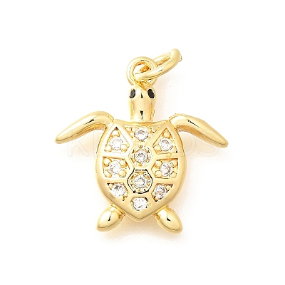 Brass Micro Pave Cubic Zirconia Pendants LS-KK-Q040-02G-G-1