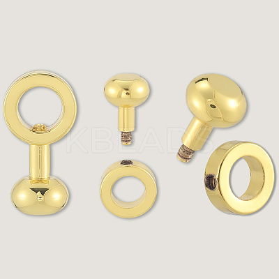 5Pcs Brass Zipper Insert Buckles FIND-SP0004-11G-1