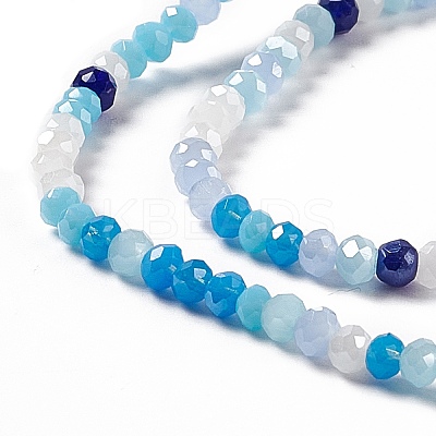 Electroplate Glass Beads Strands EGLA-S192-001A-B09-1