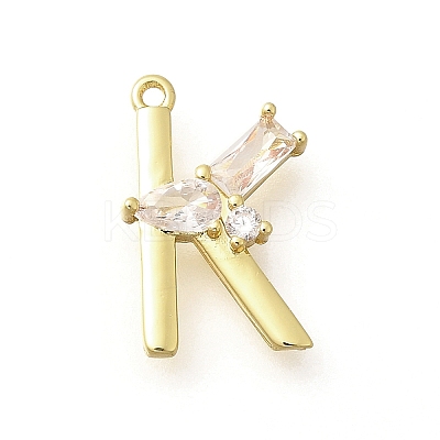 Brass Micro Pave Cubic Zirconia Pendants KK-M310-01G-11-1